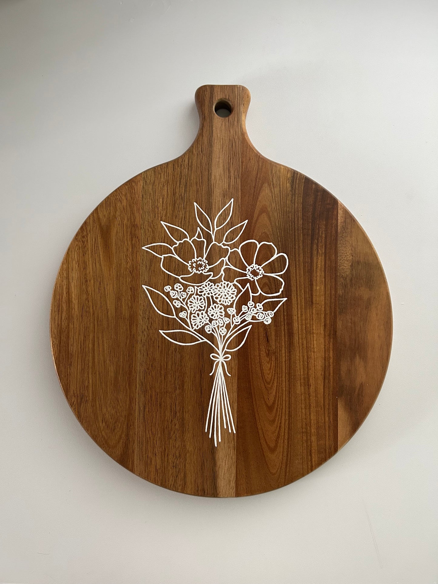 Petit Bouquet Board (Hand Painted Decorative Board with Flowers)