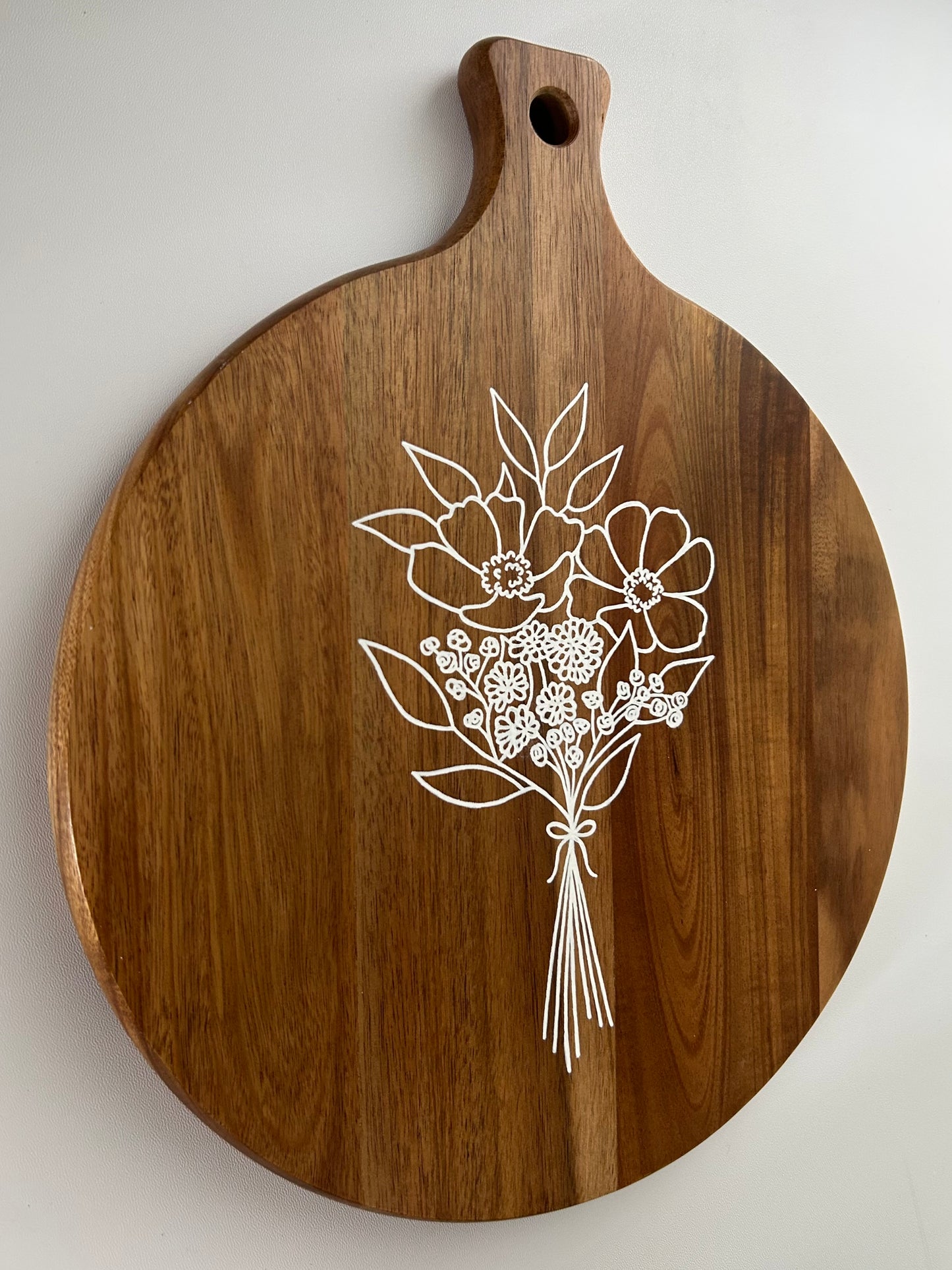 Petit Bouquet Board (Hand Painted Decorative Board with Flowers)