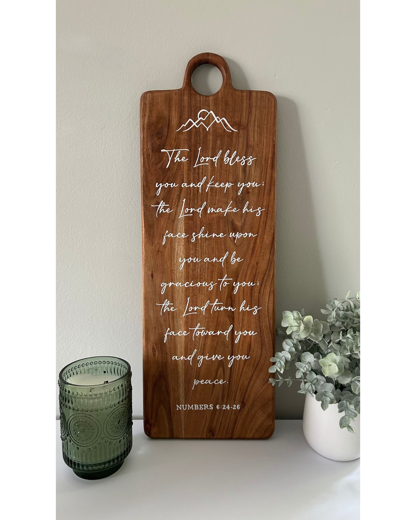 New! Blessings Board (Hand Painted Decorative Board with Bible Verse)