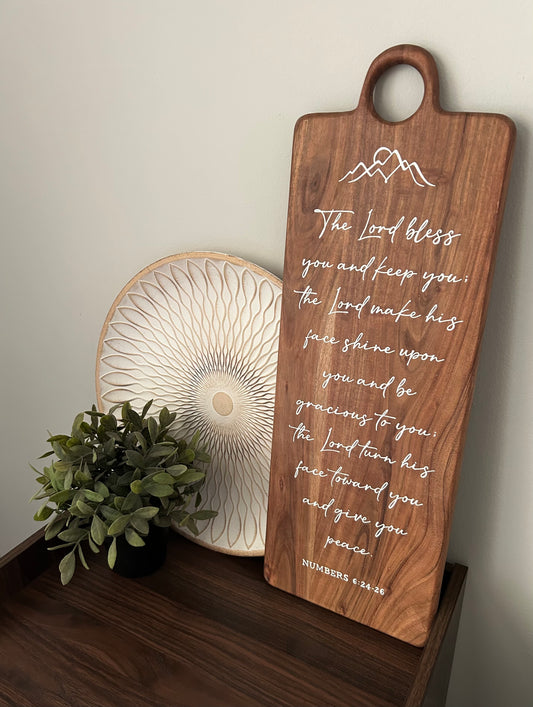 New! Blessings Board (Hand Painted Decorative Board with Bible Verse)