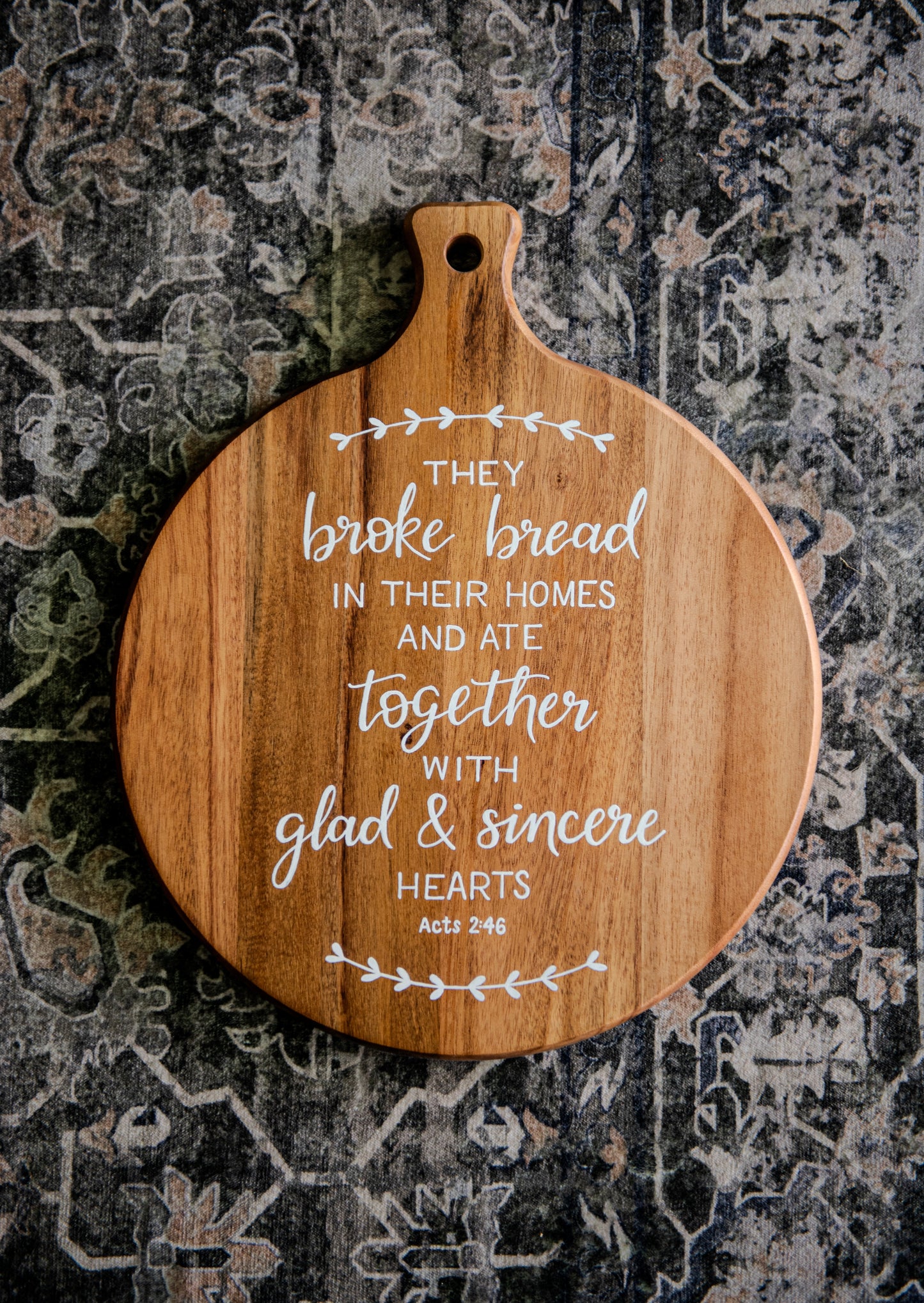 Sincere Hearts Board (Hand Painted Decorative Board with Bible Verse)